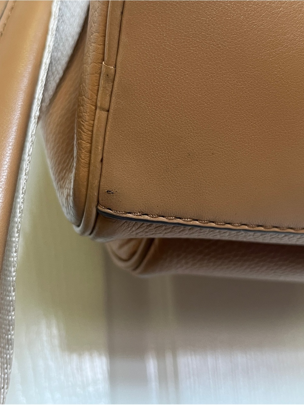 Michael Kors Medium Bex Backpack Cognac Pebbled Leather - Picture 11 of 12